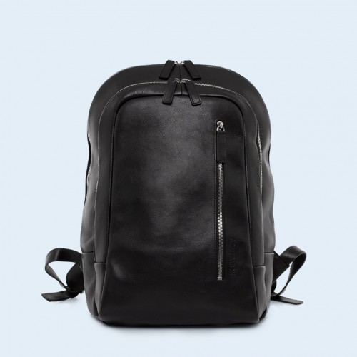 Skórzany plecak - Verity laptop backpack black
