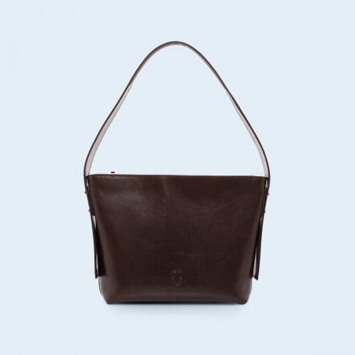 Skórzana torebka na ramię - Aware Everyday bag chestnut brown
