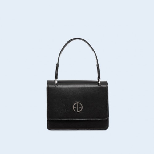 Skórzana torebka do ręki - Fussy handbag black