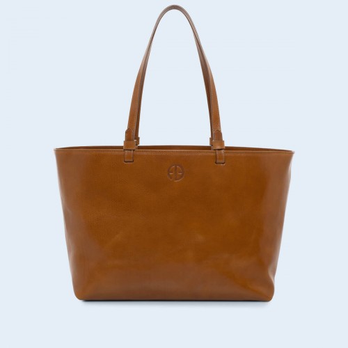 Skórzana torebka - Aware shopper bag camel