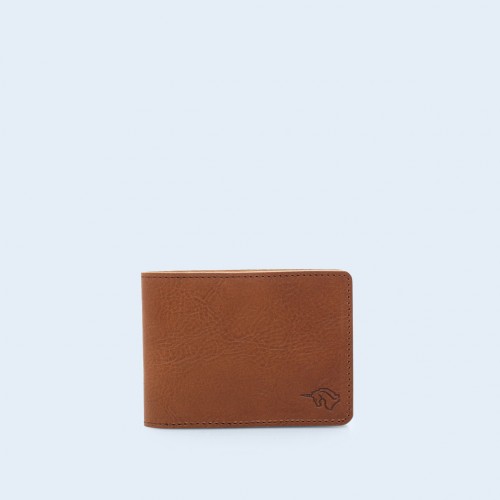 Skórzany portfel męski - SLOW Slim2 Wallet cognac